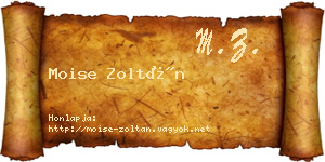 Moise Zoltán névjegykártya